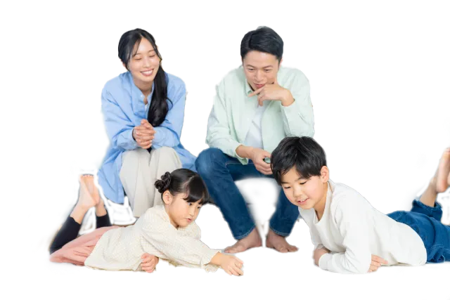 親子の写真